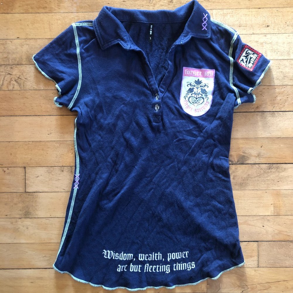 Navy Alp-N-Rock Polo Tee Small